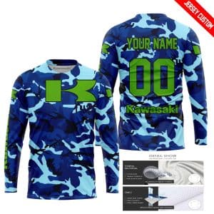 Custom name BraapGirls LIMITED EDITION PRODUCTS – US NAVY V1 – KAWASAKI RACING V1 – CUSTOM NAME Brands for motocross girls and dirt bike riders - Brands view 1