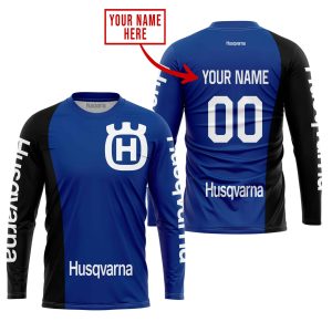 Custom name BraapGirls PREMIUM MX – CUSTOM NAME – HUSQVARNA – BLUE Brands for motocross girls and dirt bike riders - Brands view 1
