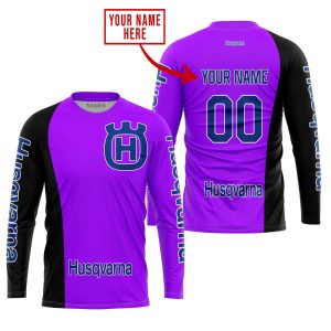 Custom name BraapGirls PREMIUM MX – CUSTOM NAME – HUSQVARNA – PURPLE Brands for motocross girls and dirt bike riders - Brands view 1