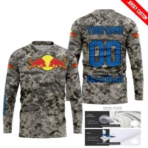 Custom name BraapGirls LIMITED EDITION PRODUCTS – US ARMY – RED BULL RACING V1 – CUSTOM NAME Brands for motocross girls and dirt bike riders - Brands view 1