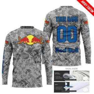 Custom name BraapGirls LIMITED EDITION PRODUCTS – US ARMY V1 – RED BULL RACING V1 – CUSTOM NAME Brands for motocross girls and dirt bike riders - Brands view 1