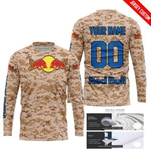 Custom name BraapGirls LIMITED EDITION PRODUCTS – US MARINE – RED BULL RACING V1 – CUSTOM NAME Brands for motocross girls and dirt bike riders - Brands view 1