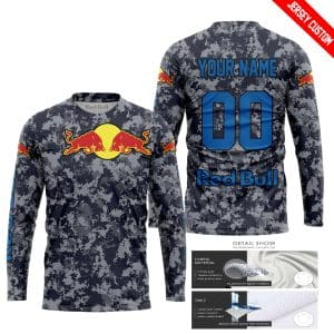 Custom name BraapGirls LIMITED EDITION PRODUCTS – US NAVY – RED BULL RACING V1 – CUSTOM NAME Brands for motocross girls and dirt bike riders - Brands view 1