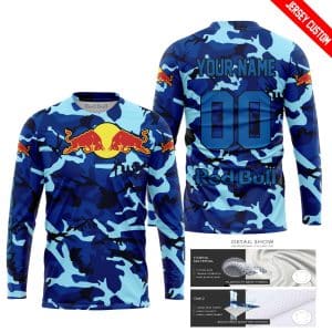 Custom name BraapGirls LIMITED EDITION PRODUCTS – US NAVY V1 – RED BULL RACING V1 – CUSTOM NAME Brands for motocross girls and dirt bike riders - Brands view 1