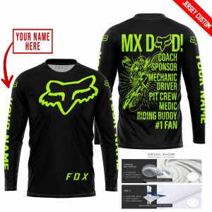 Custom name BraapGirls MX DAD – PERSONALISED GIFTS FOR CHILDREN & ADULTS – FOX RACING – NEON BLACK Brands for motocross girls and dirt bike riders - Brands v...