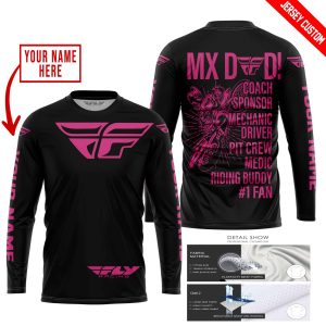 Custom name BraapGirls MX DAD – PERSONALISED GIFTS FOR CHILDREN & ADULTS – FLY RACING – PINK 1 Brands for motocross girls and dirt bike riders - Brands view 1