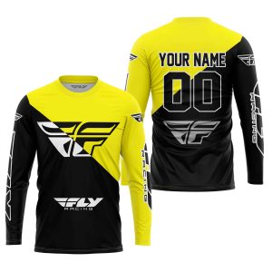 Custom name BraapGirls PREMIUM GIFT – CUSTOM NAME – FLY RACING – YELLOW Brands for motocross girls and dirt bike riders - Brands view 1