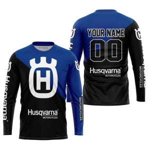 Custom name BraapGirls PREMIUM GIFT – CUSTOM NAME – HUSQVARNA – BLUE Brands for motocross girls and dirt bike riders - Brands view 2