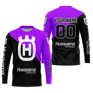 Custom name BraapGirls PREMIUM GIFT – CUSTOM NAME – HUSQVARNA – PURPLE Brands for motocross girls and dirt bike riders - Brands view 1