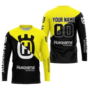 Custom name BraapGirls PREMIUM GIFT – CUSTOM NAME – HUSQVARNA – YELLOW Brands for motocross girls and dirt bike riders - Brands view 1
