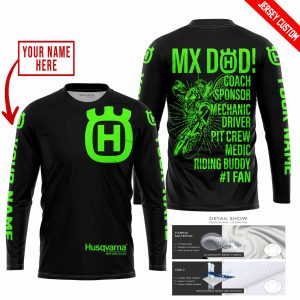 Custom name BraapGirls MX DAD – PERSONALISED GIFTS FOR CHILDREN & ADULTS – HUSQVARNA – BLACK GREEN Brands for motocross girls and dirt bike riders - Brands v...