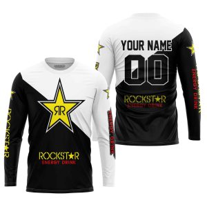 Custom name BraapGirls PREMIUM GIFT – CUSTOM NAME – ROCKSTAR ENERGY – WHITE Brands for motocross girls and dirt bike riders - Brands view 1