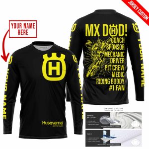Custom name BraapGirls MX DAD – PERSONALISED GIFTS FOR CHILDREN & ADULTS – HUSQVARNA – BLACK YELLOW Brands for motocross girls and dirt bike riders - Brands ...