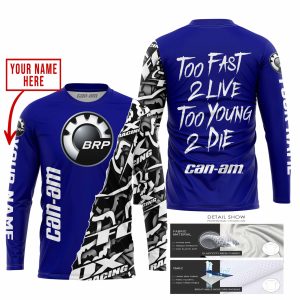Custom name BraapGirls TOO FAST TO LIVE TOO YOUNG TO DIE – LIMITED EDITION – CUSTOM NAME – CAN AM – NAVY Brands for motocross girls and dirt bike riders - Br...