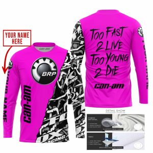 Custom name BraapGirls TOO FAST TO LIVE TOO YOUNG TO DIE – LIMITED EDITION – CUSTOM NAME – CAN AM – PINK Brands for motocross girls and dirt bike riders - Br...