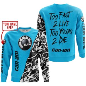 Custom name BraapGirls TOO FAST TO LIVE TOO YOUNG TO DIE – LIMITED EDITION – CUSTOM NAME – CAN AM – SKY BLUE Brands for motocross girls and dirt bike riders ...