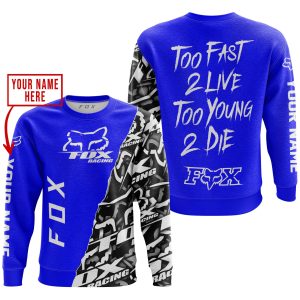 Custom name BraapGirls TOO FAST TO LIVE TOO YOUNG TO DIE – LIMITED EDITION – CUSTOM NAME – FOX RACING – BLUE Brands for motocross girls and dirt bike riders ...