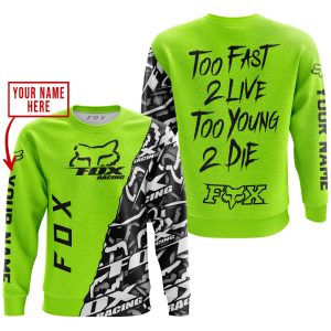 Custom name BraapGirls TOO FAST TO LIVE TOO YOUNG TO DIE – LIMITED EDITION – CUSTOM NAME – FOX RACING – NEON Brands for motocross girls and dirt bike riders ...