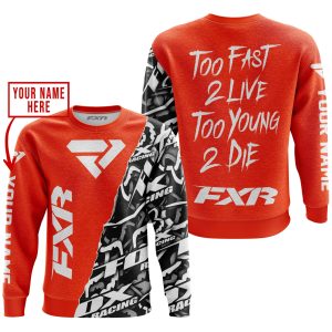 Custom name BraapGirls TOO FAST TO LIVE TOO YOUNG TO DIE – LIMITED EDITION – CUSTOM NAME – FXR – ORANGE Brands for motocross girls and dirt bike riders - Bra...