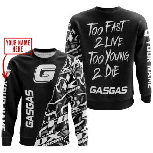 Custom name BraapGirls TOO FAST TO LIVE TOO YOUNG TO DIE – LIMITED EDITION – CUSTOM NAME – GAS GAS – BLACK Brands for motocross girls and dirt bike riders - ...