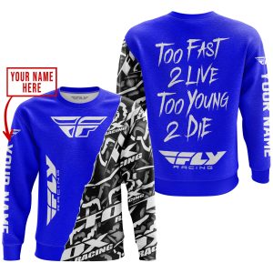 Custom name BraapGirls TOO FAST TO LIVE TOO YOUNG TO DIE – LIMITED EDITION – CUSTOM NAME – FLY RACING – BLUE Brands for motocross girls and dirt bike riders ...