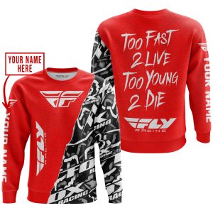 Custom name BraapGirls TOO FAST TO LIVE TOO YOUNG TO DIE – LIMITED EDITION – CUSTOM NAME – FLY RACING – RED Brands for motocross girls and dirt bike riders -...