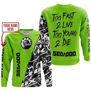 Custom name BraapGirls TOO FAST TO LIVE TOO YOUNG TO DIE – LIMITED EDITION – CUSTOM NAME – SEA DOO – GREEN 1 Brands for motocross girls and dirt bike riders ...