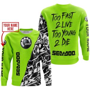 Custom name BraapGirls TOO FAST TO LIVE TOO YOUNG TO DIE – LIMITED EDITION – CUSTOM NAME – SEA DOO – NEON Brands for motocross girls and dirt bike riders - B...