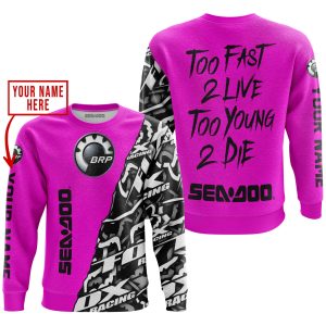 Custom name BraapGirls TOO FAST TO LIVE TOO YOUNG TO DIE – LIMITED EDITION – CUSTOM NAME – SEA DOO – PINK Brands for motocross girls and dirt bike riders - B...