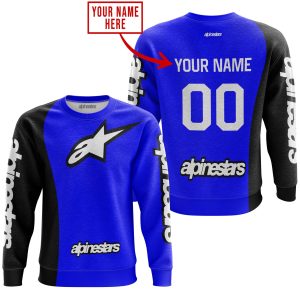 Custom name BraapGirls PREMIUM MX – CUSTOM NAME – ALPINESTARS – BLUE Alpinestars for motocross girls and dirt bike riders - Alpinestars view 2