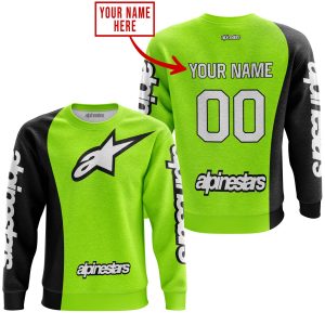 Custom name BraapGirls PREMIUM MX – CUSTOM NAME – ALPINESTARS – NEON Alpinestars for motocross girls and dirt bike riders - Alpinestars view 2