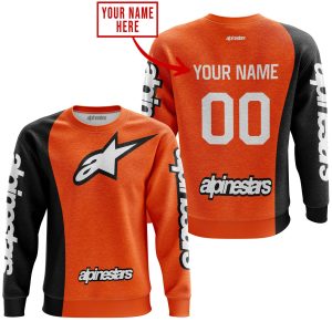 Custom name BraapGirls PREMIUM MX – CUSTOM NAME – ALPINESTARS – ORANGE Alpinestars for motocross girls and dirt bike riders - Alpinestars view 2