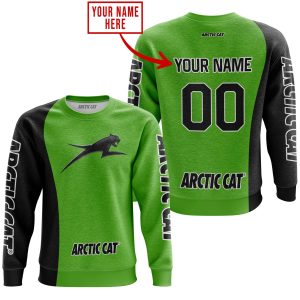 Custom name BraapGirls PREMIUM MX – CUSTOM NAME – ARCTIC CAT – GREEN Arctic Cat for motocross girls and dirt bike riders - Arctic Cat view 2