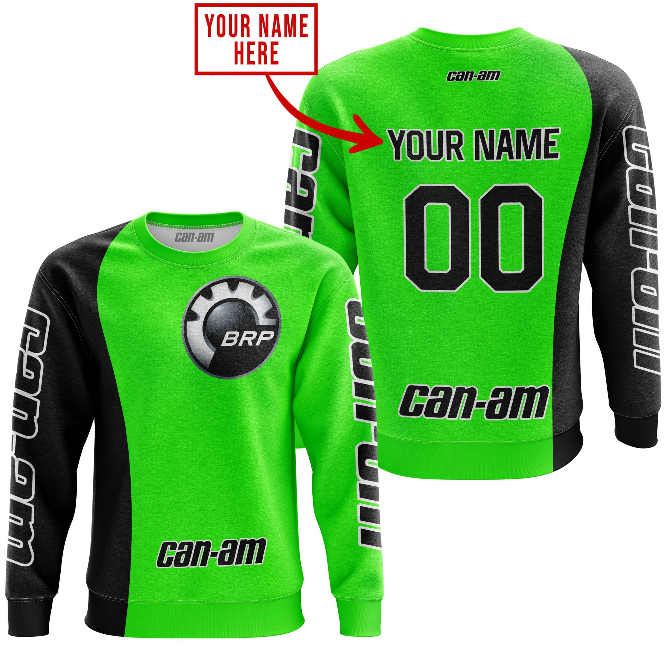 PREMIUM MX - CUSTOM NAME - CAN AM - GREEN view 4