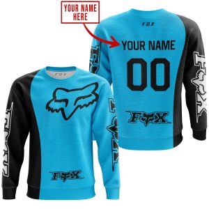 Custom name BraapGirls PREMIUM MX – CUSTOM NAME – FOX RACING -SKY BLUE Brands for motocross girls and dirt bike riders - Brands view 2
