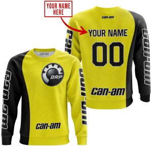 Custom name BraapGirls PREMIUM MX – CUSTOM NAME – CAN AM – YELLOW Brands for motocross girls and dirt bike riders - Brands view 2