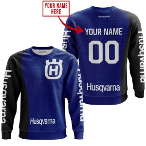 Custom name BraapGirls PREMIUM MX – CUSTOM NAME – HUSQVARNA – BLUE Brands for motocross girls and dirt bike riders - Brands view 2