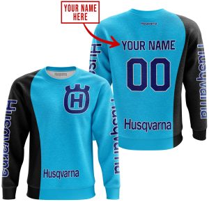 Custom name BraapGirls PREMIUM MX – CUSTOM NAME – HUSQVARNA – SKY BLUE Brands for motocross girls and dirt bike riders - Brands view 2