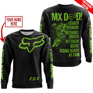 Custom name BraapGirls MX DAD – PERSONALISED GIFTS FOR CHILDREN & ADULTS – FOX RACING – GREEN 1 BLACK Brands for motocross girls and dirt bike riders - Brand...