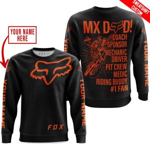 Custom name BraapGirls MX DAD – PERSONALISED GIFTS FOR CHILDREN & ADULTS – FOX RACING – ORANGE BLACK Brands for motocross girls and dirt bike riders - Brands...