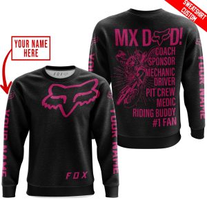 Custom name BraapGirls MX DAD – PERSONALISED GIFTS FOR CHILDREN & ADULTS – FOX RACING – PINK 1 BLACK Brands for motocross girls and dirt bike riders - Brands...