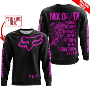 Custom name BraapGirls MX DAD – PERSONALISED GIFTS FOR CHILDREN & ADULTS – FOX RACING – PINK BLACK Brands for motocross girls and dirt bike riders - Brands v...