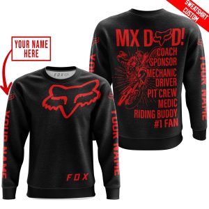 Custom name BraapGirls MX DAD – PERSONALISED GIFTS FOR CHILDREN & ADULTS – FOX RACING – RED BLACK Brands for motocross girls and dirt bike riders - Brands vi...