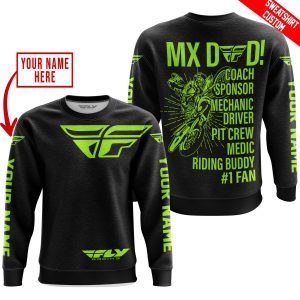 Custom name BraapGirls MX DAD – PERSONALISED GIFTS FOR CHILDREN & ADULTS – FLY RACING – NEON Brands for motocross girls and dirt bike riders - Brands view 2