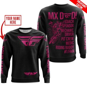 Custom name BraapGirls MX DAD – PERSONALISED GIFTS FOR CHILDREN & ADULTS – FLY RACING – PINK 1 Brands for motocross girls and dirt bike riders - Brands view 2