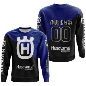 Custom name BraapGirls PREMIUM GIFT – CUSTOM NAME – HUSQVARNA – BLUE Brands for motocross girls and dirt bike riders - Brands view 1