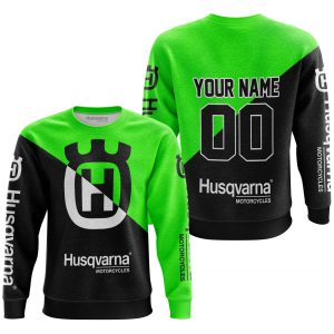 Custom name BraapGirls PREMIUM GIFT – CUSTOM NAME – HUSQVARNA – GREEN Brands for motocross girls and dirt bike riders - Brands view 1