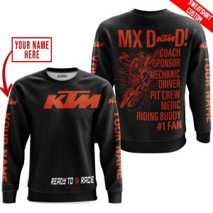 Custom name BraapGirls MX DAD – PERSONALISED GIFTS FOR CHILDREN & ADULTS – KTM – BLACK ORANGE Brands for motocross girls and dirt bike riders - Brands view 3