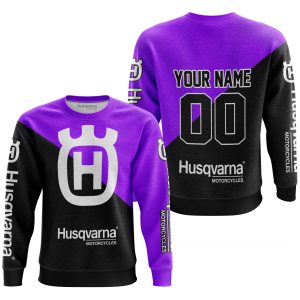 Custom name BraapGirls PREMIUM GIFT – CUSTOM NAME – HUSQVARNA – PURPLE Brands for motocross girls and dirt bike riders - Brands view 2