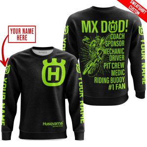 Custom name BraapGirls MX DAD – PERSONALISED GIFTS FOR CHILDREN & ADULTS – HUSQVARNA – NEON Brands for motocross girls and dirt bike riders - Brands view 2